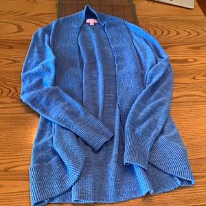 Lilly Pulitzer open front cardigan blue